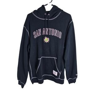New Era Men's San Antonio Spurs Black Hoodie - Large - NWOT